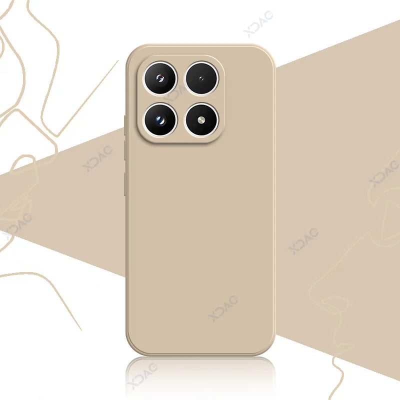 Original Mobile Phone Cases for Xiaomi 17 Xiaomi17 5G 6.3" 360 Soft Luxury Square Liquid Silicone Back Cover Waterproof Bags