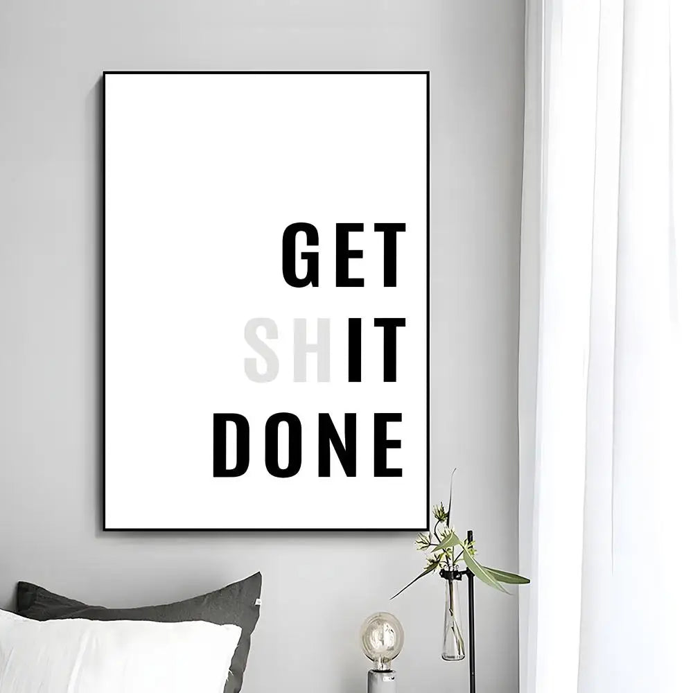 Minimalist Text Inspirational Poster Wall Art Print Poster Decorative Mural Home Decor Gift Unframed