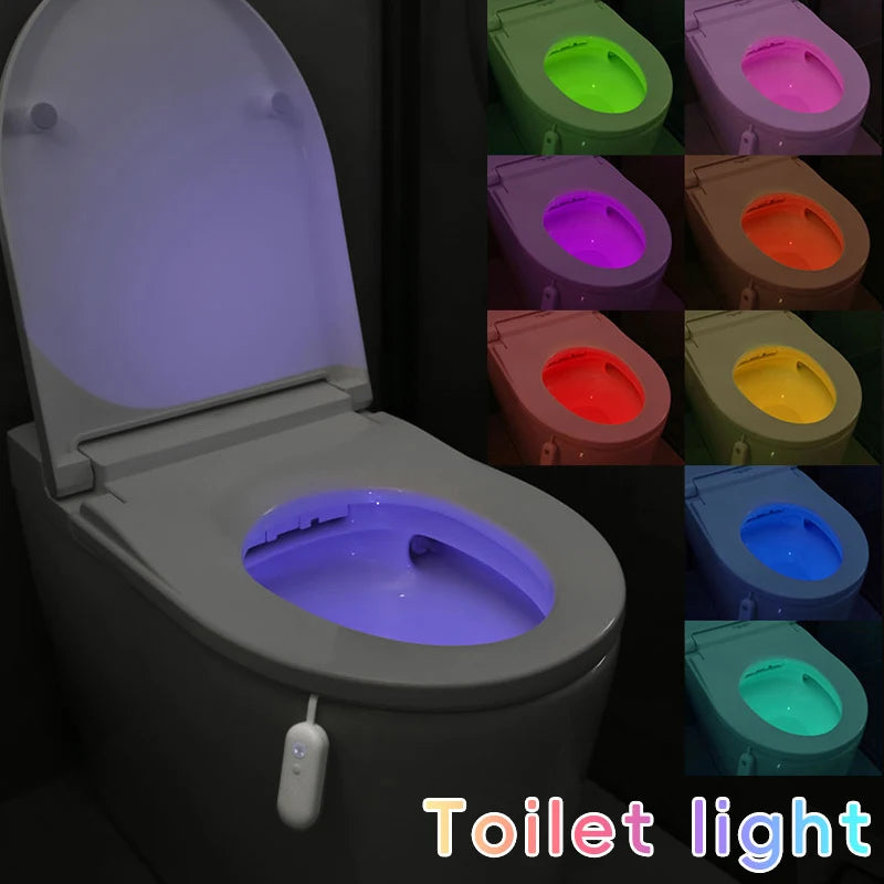 Motion Sensor Toilet Light，Auto - on/off， Multiple Colors, Waterproof，Ideal for Bathroom Use