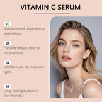 Vitamin C Serum for Face Hyaluronic Acid Brightening Dark Spot Corrector Anti Aging Face Oil Aloe Vera Daily Glow Skin Care 30ml
