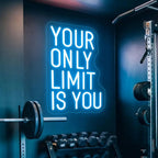 Your Only Limit Is You Neon Sign,Home Gym LED Neon,Motivational Quotes Fitness Sign,Office Classroom Wall Decor,Gym Lover Gift