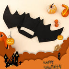 Halloween Pet Bat Wings Costume Cat Dog Clothes with 2 Pumpkin Bells Cosplay Outfit for Small Cats Dogs Party Dress Up Fun