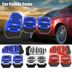 New 2Pcs/3Pcs/set Universal Non-Slip Aluminum Manual Transmission Car Pedal Cover Set Kit Pedali Red/Blue/Silver Car Accessories