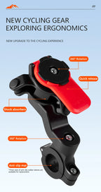 Universal Bicycle Phone Holder, 360° Rotatable and Detachable Motorcycle Holder, Multi-functional Bicycle Handlebar Bracket