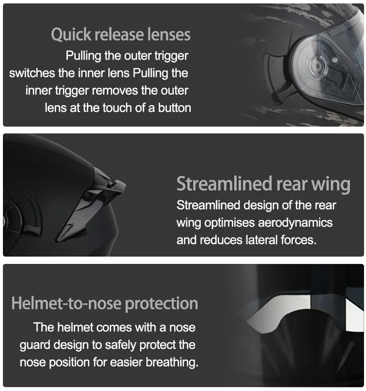 High Quality DOT Motorcycle Helmet Four Seasons Motocross Racing Modular Flip Up Casco Moto Men Women Off Road Helmet Unmasked