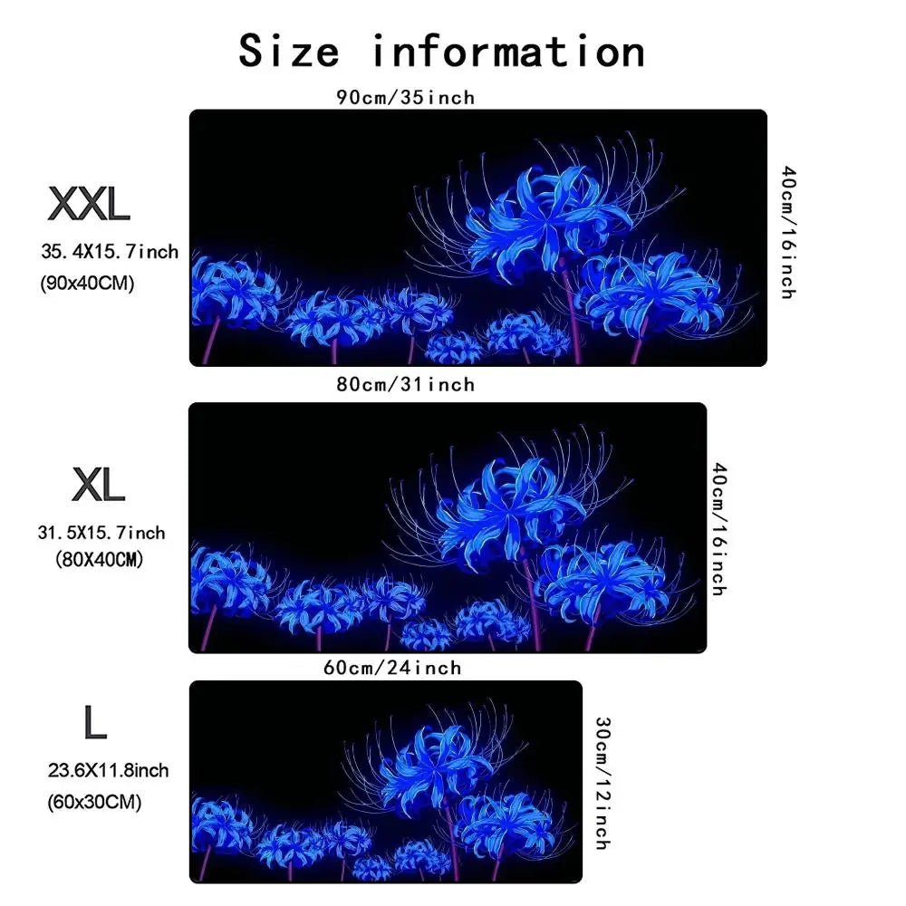 Accessories Long Mousepad Red Spider Lily Mouse Pad XXL Desktop Keyboard Table Pads Large Game Rubber Anti-slip DeskMat Computer