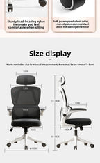 Ergonomic Home Office Chair, Comfortable Desk Chair for Students with Back Support, Long Sitting Study Chair