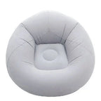 Inflatable Lazy Sofa Folding Portable Air Chair Flocking Surface Comfortable Lounge Seat for Living Room Outdoor Camping Beach