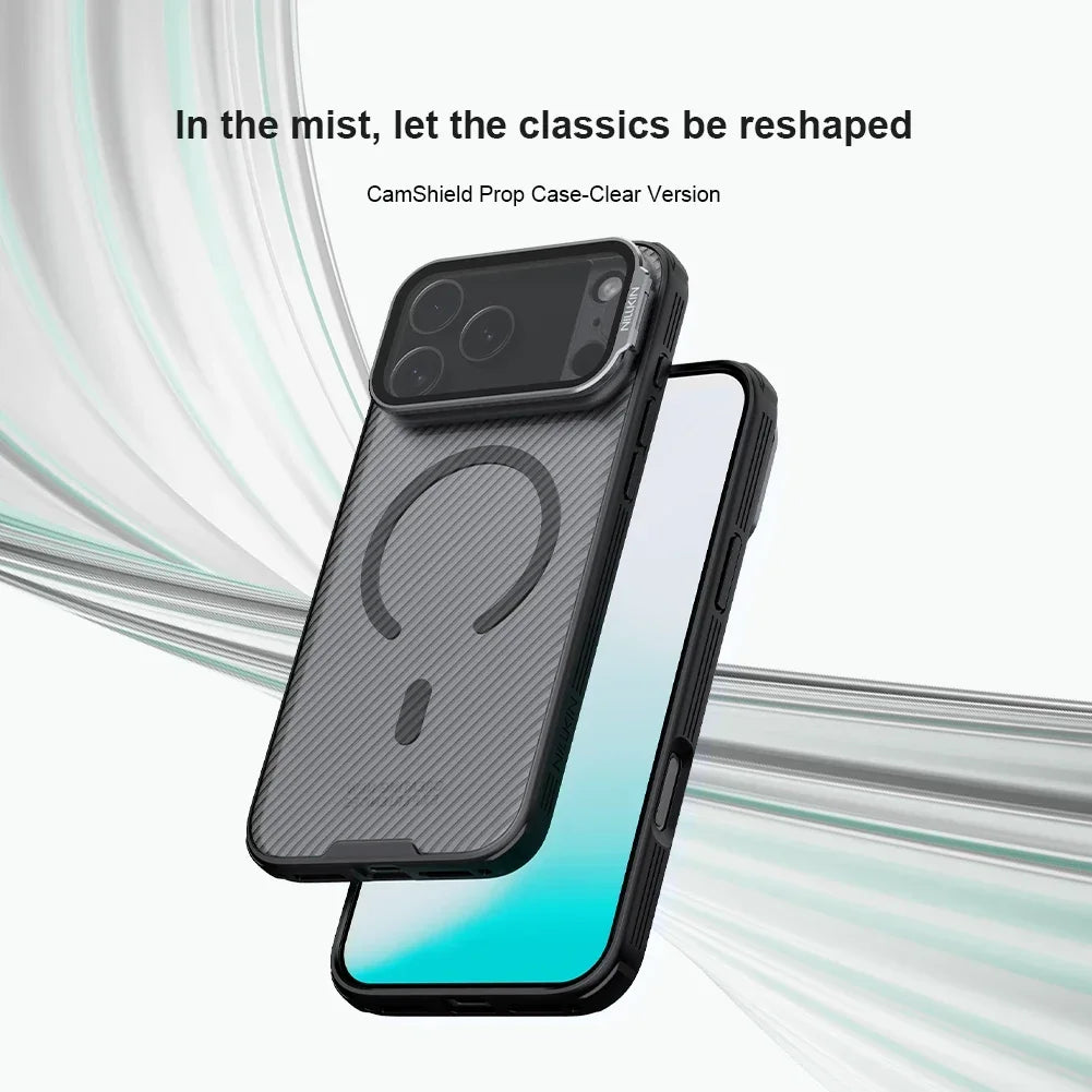 Nillkin for iPhone 18 Pro Max / 17 Pro Max Magnetic Case CamShield Prop Camera Cover Stand Hard PC Protection Back Cover Case