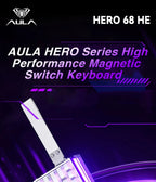 AULA HERO 68 HE Hall Effect Gaming Keyboard 65% Wired RGB Hot Swappable 8K Polling 0.01mm Magnetic Switch for PC Gamers