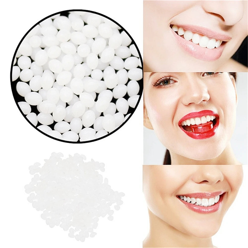 10g/Bag Tooth Repair Kit-Thermal Beads for Filling Fix The Missing and Broken Tooth or Adhesive The Denture Fake Teeth