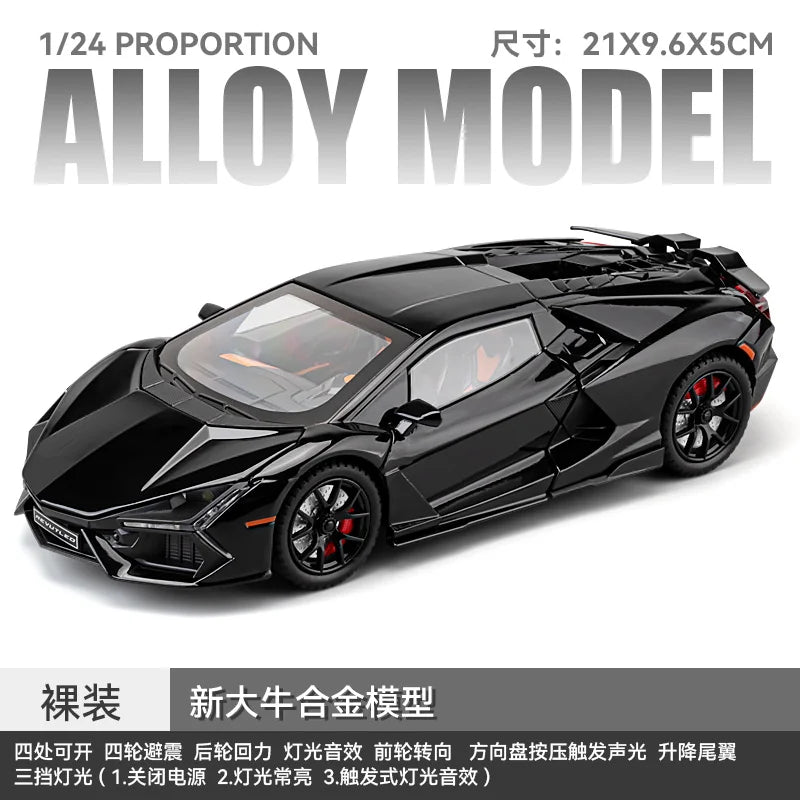 1:24 Lamborghini Revuelto Super Sports Car Alloy Metal Diecast Model Car Ornament Decoration Collectibles Kids Toy Birthday Gift