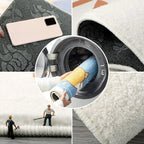 VIKAMA Non-standard Letter Carpet Soft Anti-slip Imitation Cashmere Foot Pad Home Decoration Bedside Rug Entrance Hall Doormat