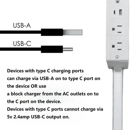 New Electrical Wall Plug Rotates Electrical Outlet Extender Adjustable Length Power Outlets Extender Power Socket for NightStand