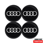 56/60/65MM Car Wheel Hub Caps Auto Emblem Tyre Center Covers Accessories For Audi A1 A2 A3 A4 A5 A6 A7 A8 Quyttro Sline RS Q2 Q3