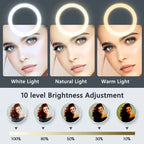 Anillo de luz LED de 26 cm con soporte de trípode - Kit de iluminación regulable de 10" para fotografía y transmisión en vivo, selfies y videos