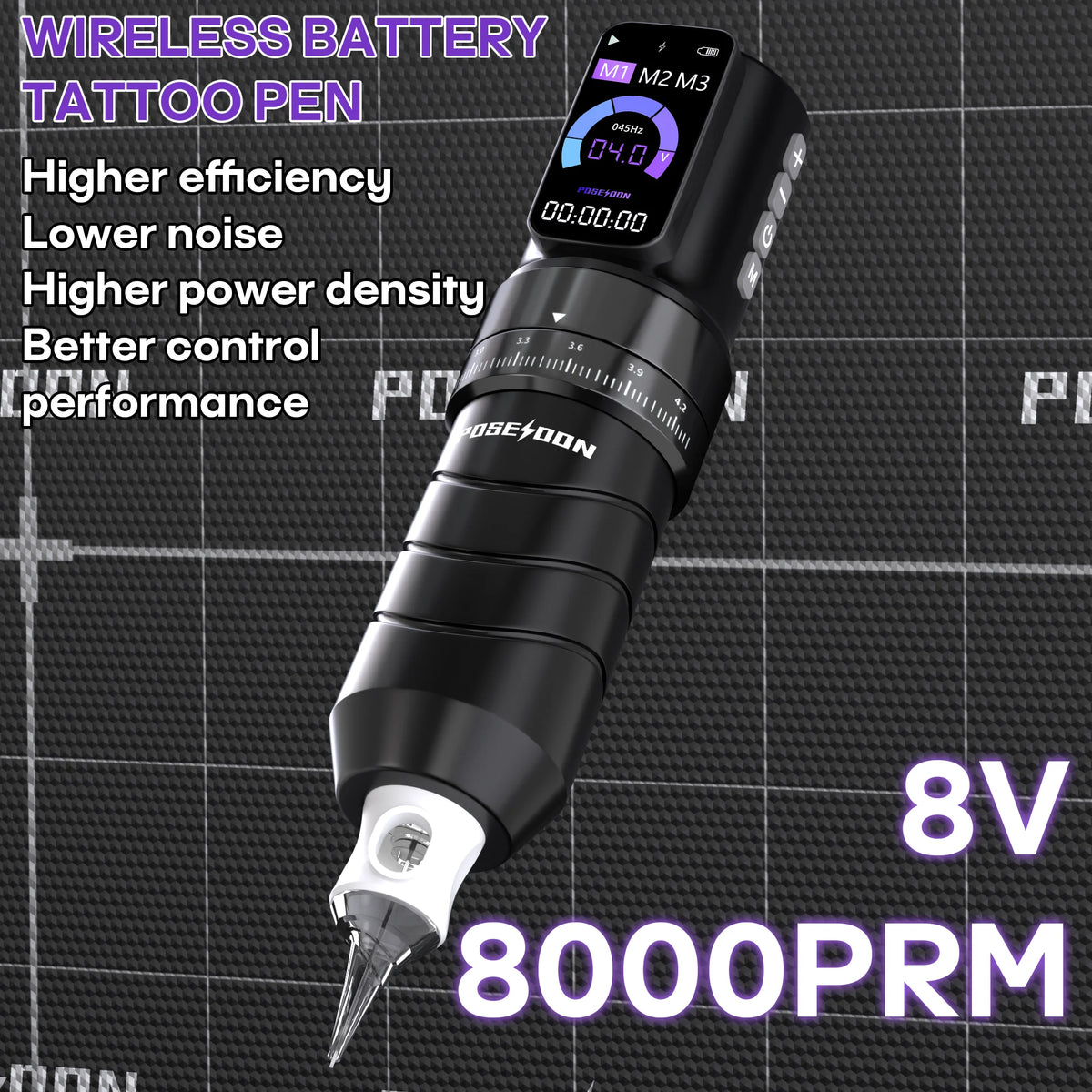 POSEIDON Tattoo Kit Or Tattoo Machnie Professional For Permanent Makeup Tattoo Machine Kit Wireless Power Supply Tattoo Gun Kit