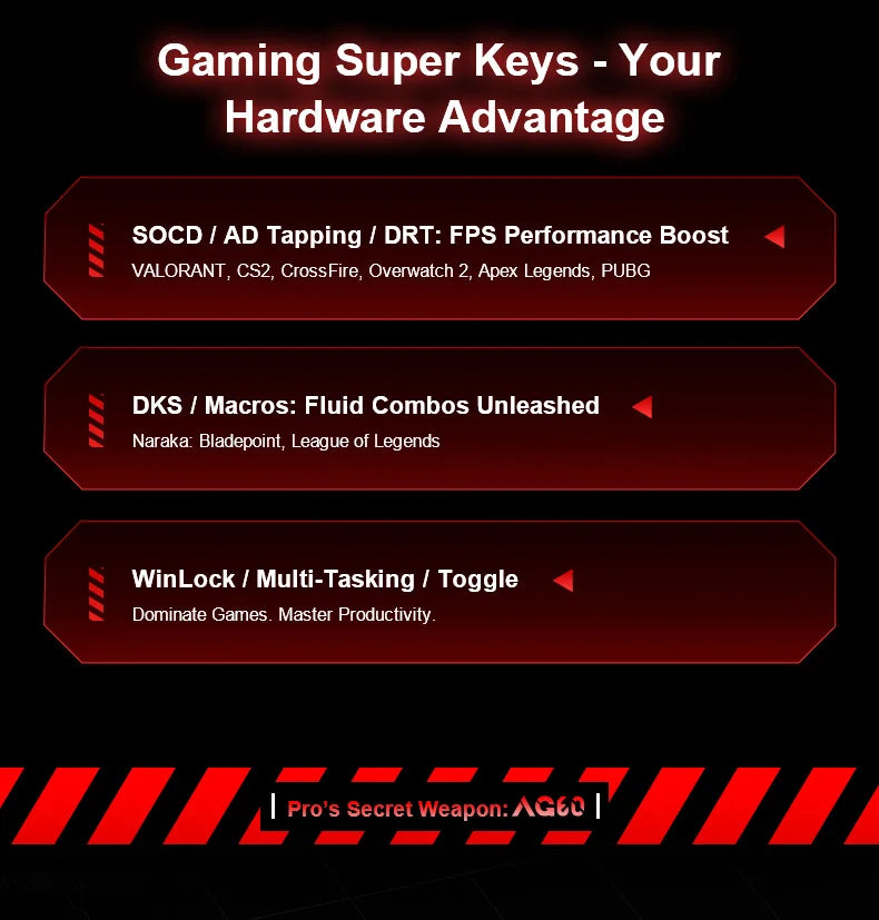 AULA AG60 Pro/MAX Wired Gaming Mechanical Keyboard Custom Full Aluminum High Performance Magnetic Axis for Esports And FPS Games
