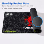 Black Gaming Mousepad XXL Rubber Non-slip Office Deskmat Anime Girl Playmat C-Cyberpunks Style Lock Edge PC Keyboard Accessories