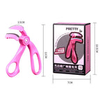 PRETTY Frameless Eyelash Curler Wide Angle Lash Curler with Comb Teeth Silicone Pad No Pinching Makeup Tool for Women