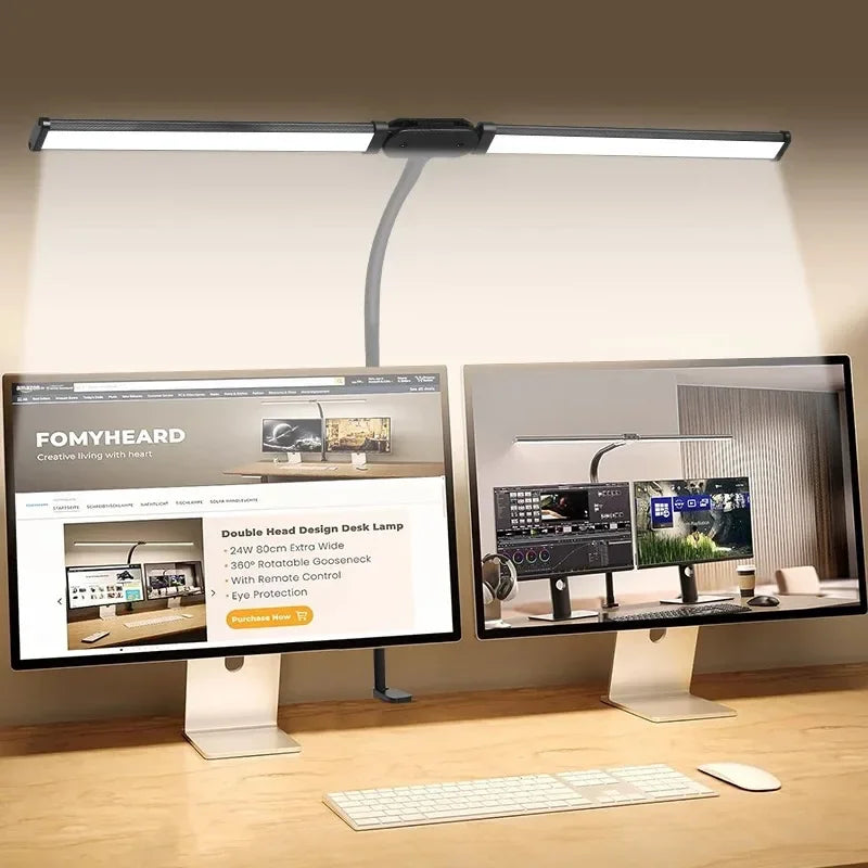 Double Single Head Led Clip Desk Lamp Dimmable Computer Table Lamps Monitor Light Architect Table Lamp for Office Reading Lights