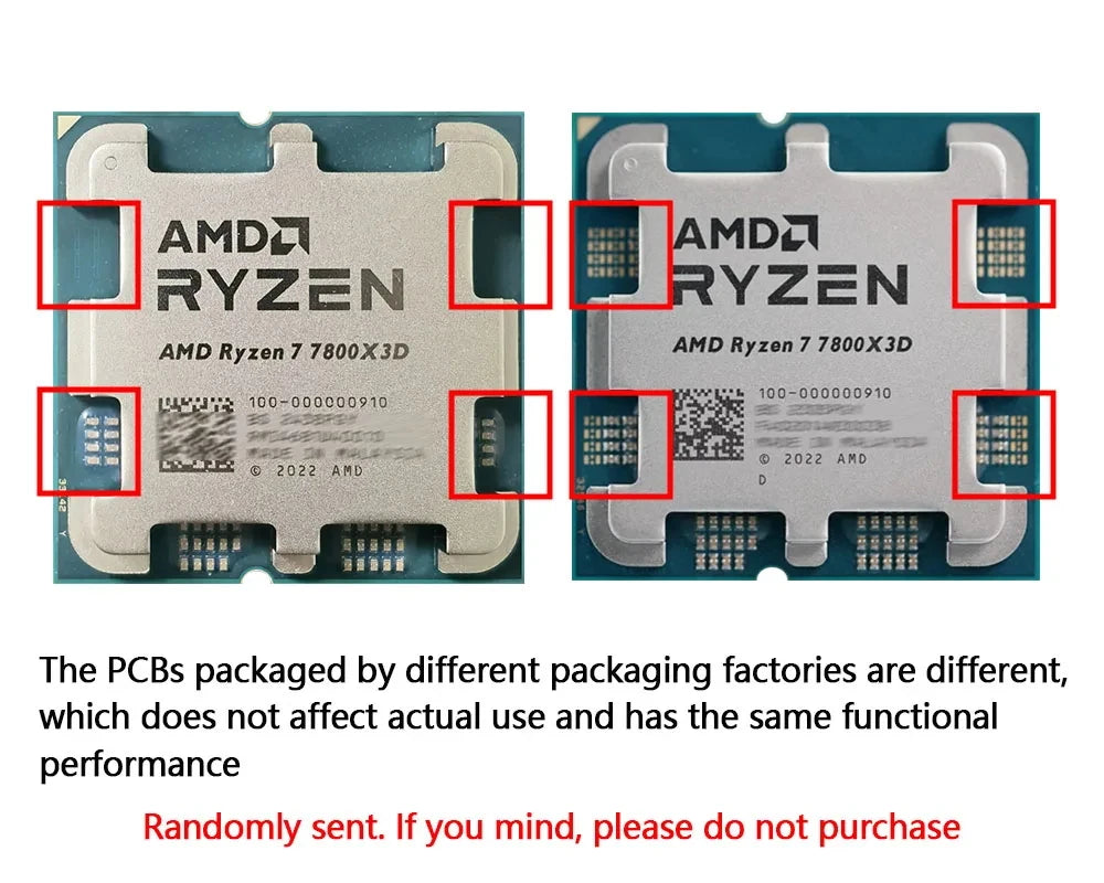 AMD Ryzen 7 7800X3D 8-Core 16-Thread L3=96M 4.2GHz 5NM Socket AM5 120W DDR5 R7 7800X3D Gaming Processor No Cooler