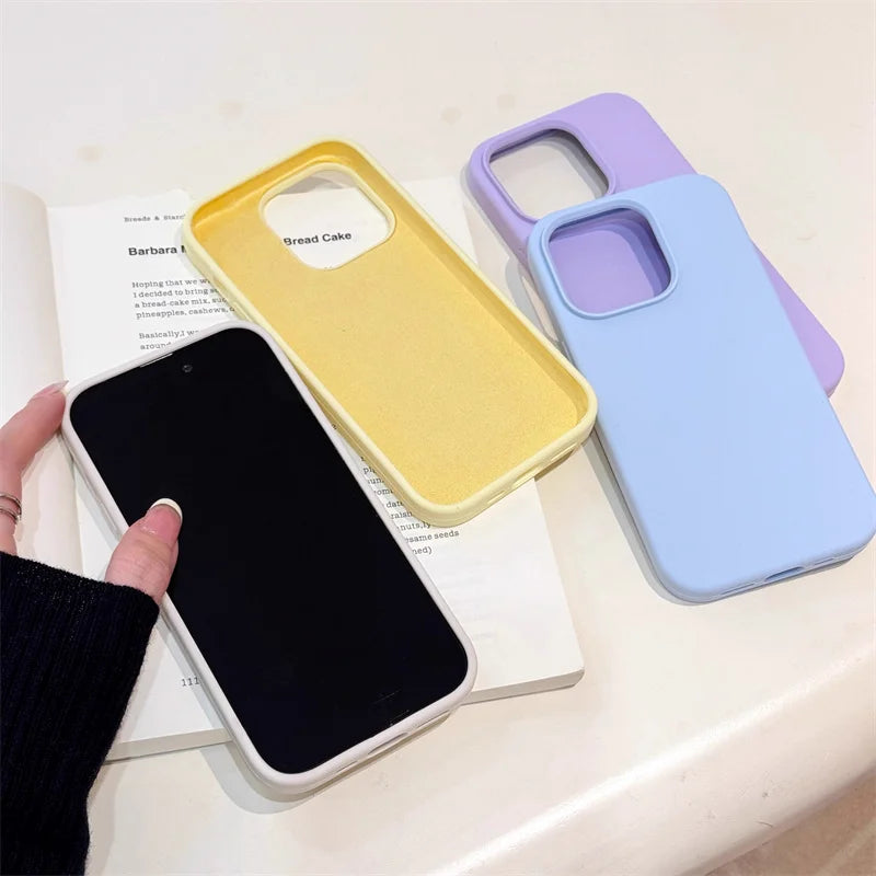 Liquid Silicone Phone Case For iPhone 17 16 ProMax 14 12 13 15 Pro Case for iPhone 17 16 13 Pro Max 11 Shockproof With Box Cover