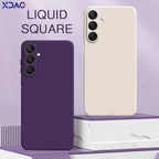 Original Square Liquid Silicone Phone Case for Samsung Galaxy A26 A36 A56 5G 360 Soft Protective Anti-drop Shockproof Back Cover