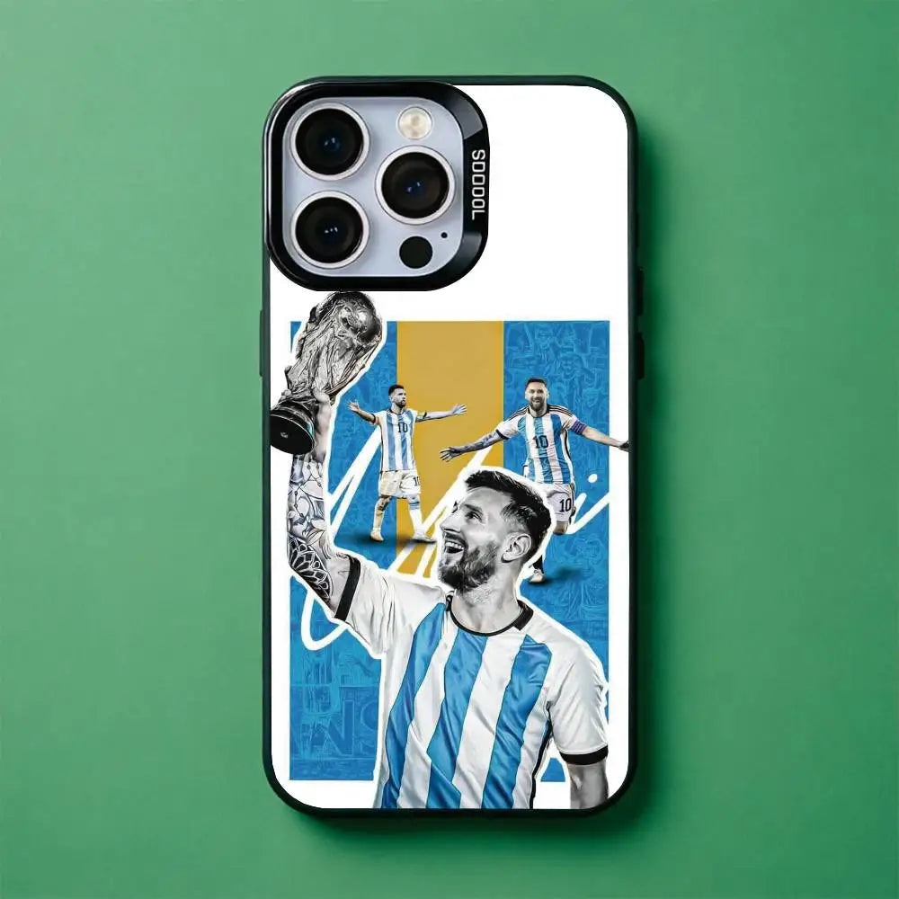 Lionel Messi Football Phone Case for iPhone 17 to 11 Pro Max TPU Cover