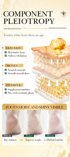 Vitamin E Foot Mask Manuka Honey Nourishing Long-lasting Moisturizing Hydrating Exfoliating Remove Dead Skin Foot Skin Care