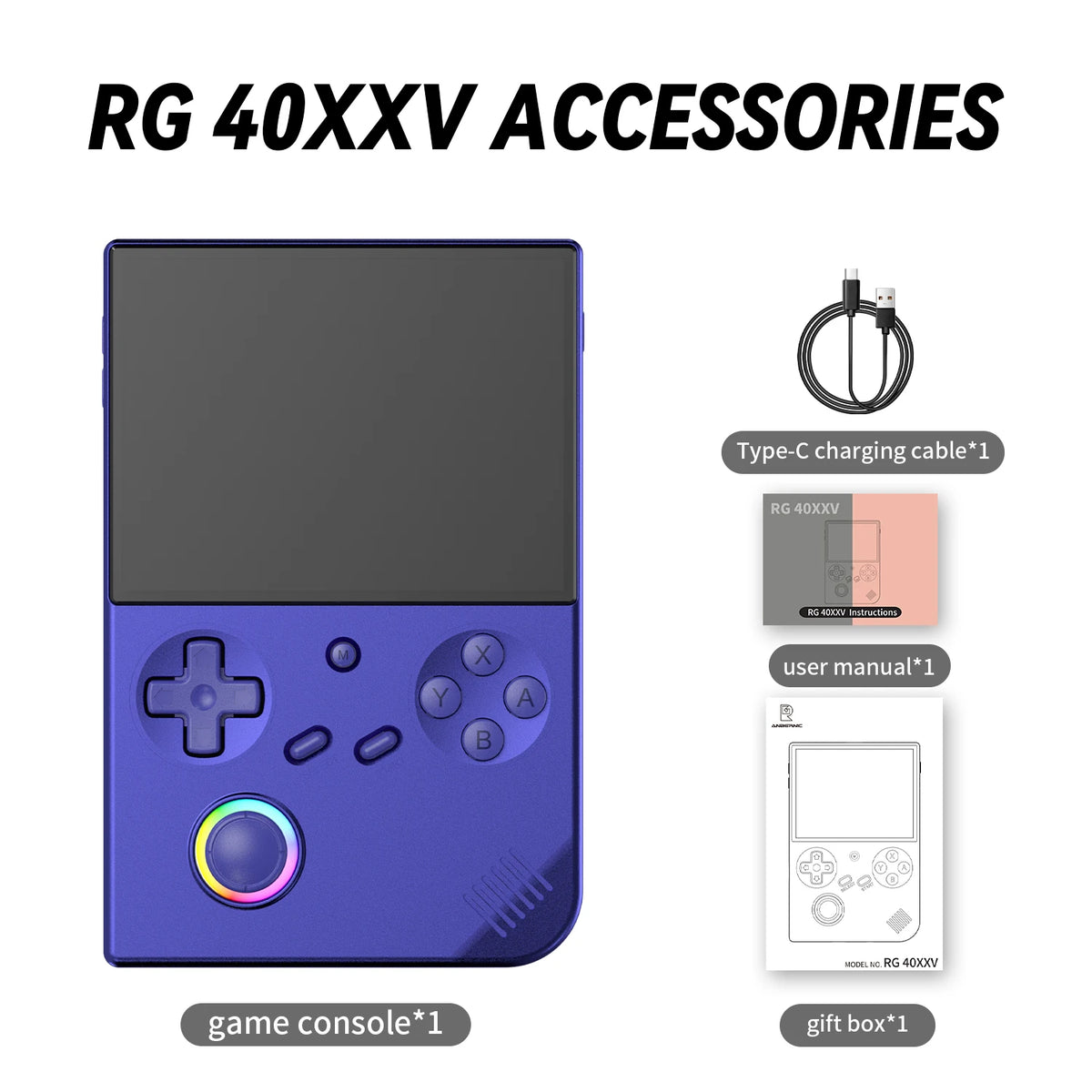 ANBERNIC RG40XXV 64-bit Linux Retro Portable Gaming Console 4.0-inch IPS Screen Supports 5G WiFi Bluetooth Support HD Output