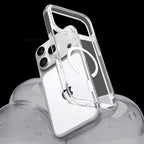 Luxury For Magsafe Transparent Case For iPhone 18 17 16 15 14 13 12 11 Pro Max Mini XR Magnetic Wireless Charge Back Cover Case