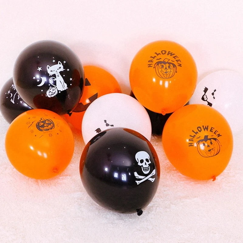 Halloween Decoration Balloon Ghost Pumpkin Skeleton Ghost Bar Party Decor Balloon Decoration 12 inch Latex Balloon