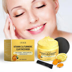 Turmeric Vitamin C Clay Mask Clay for Dull & Blemish-Prone Skin, Deep Cleansing Facial Mask, Face Masks Skincare Oil Control