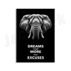 Motivational print, believe in yourself, never be afraid, awaken the beast within, animal motivational poster office decoration