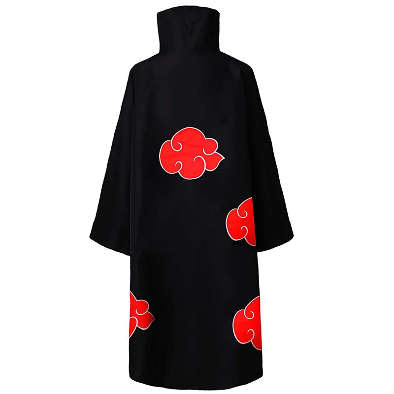 Bilibili Anime Akatsuki Deidara Cosplay Ninja Costume Uchiha Itachi Red Cloud Cloak Robe Cloak Headband Props Halloween Clothes