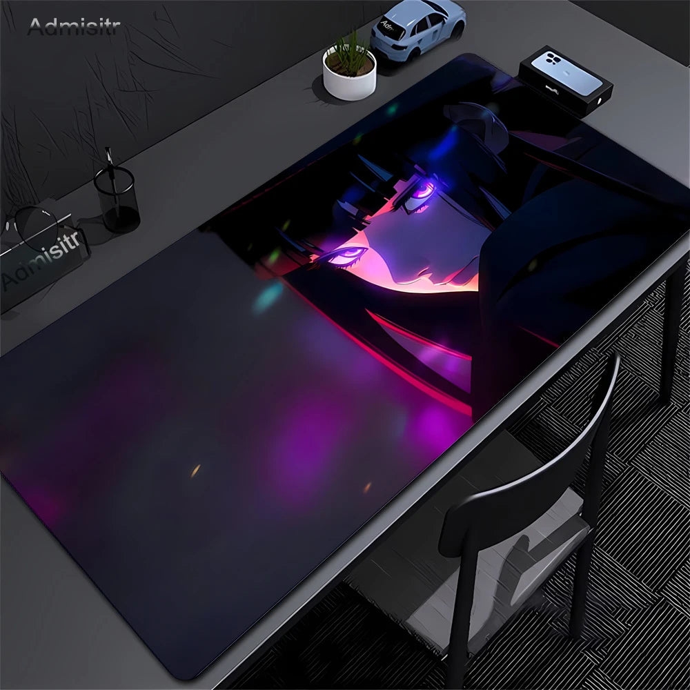 Anime Girl Purple Cute Mouse Pad XXL Laptop Gamer Cabinet Keyboard Rug Computer Kawaii Desk Mat Non-slip Large Mousepad 90x40cm
