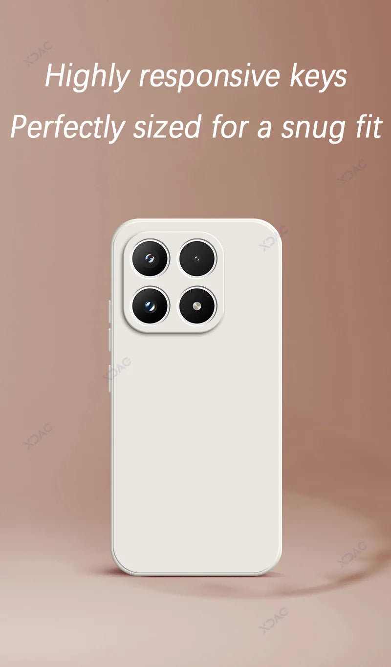 Original Mobile Phone Cases for Xiaomi 17 Xiaomi17 5G 6.3" 360 Soft Luxury Square Liquid Silicone Back Cover Waterproof Bags