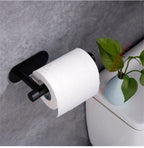 Adhesive Toilet Roll Paper Holder Organizer Wall Mount Storage Stand Kitchen Bathroom No Drill Tissue Towel Dispenser Stainless