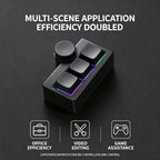 RGB Backlit Wired Mini Gaming Keyboard Hot-Swappable Portable Multi-Combination/Multimedia Game Office Custom Shortcut Keyboard