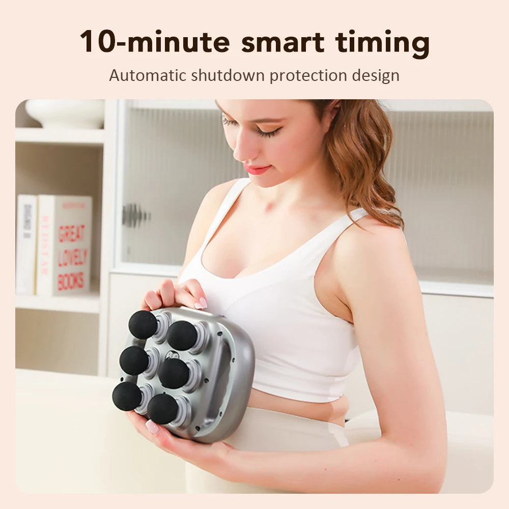 Six Head Deep Tissue Massage Gun High Frequency Vibration Muscle Relaxer