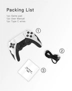 GAMINJA Wireless Controller Bluetooth Gamepad Double Vibration 6Axis Joypad Touchpad Microphone Earphone Port For PS4 PS3 PC