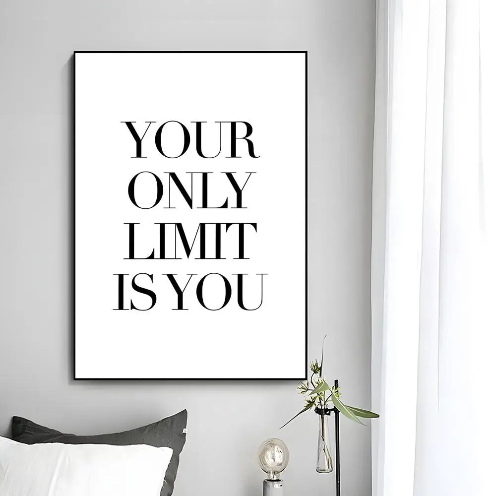 Minimalist Text Inspirational Poster Wall Art Print Poster Decorative Mural Home Decor Gift Unframed