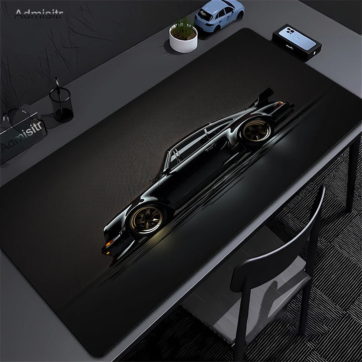 Japan Sports Car Large Black Mousepad Office Gamer Keyboard Desk Mat  Natural Rubber Mousepad Speed Desk Mat Anime Lock edge pad