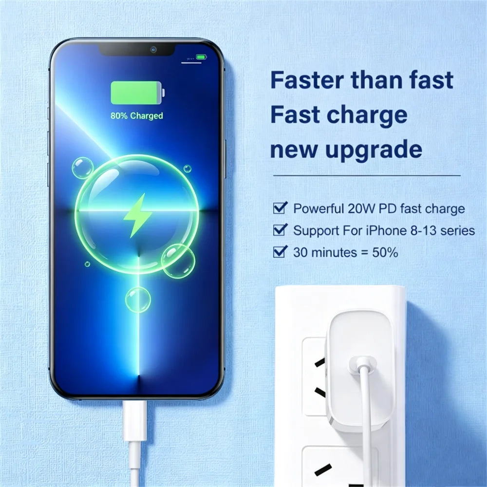 PD 20W Fast Charger Cable For iphone 14 13 12 11 Pro Max X XS XR 8 7 6 6S Cell Phone Charger Charging Cable Accessories Line