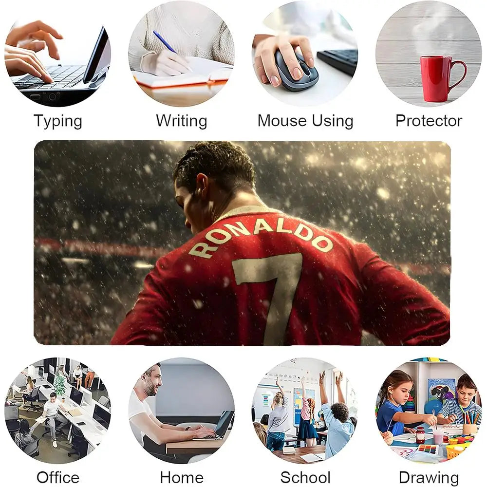 hot team R-rONALDO C Mouse Pad Mousepad Large Gaming Mouse Pad LockEdge Thickened Computer Keyboard Table Desk Mat
