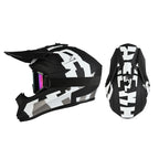 Off Road Motorcycle Helmet Rally Downhill Full Helmet Riding with Goggles Suitable for All Seasons for Men Women and Children