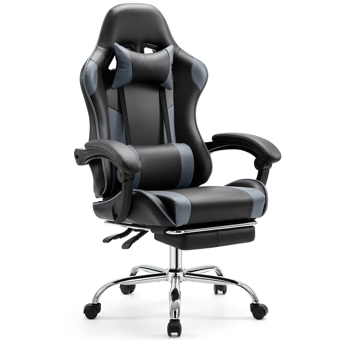 MCQ Gaming Chair Video Game Desk Ergonomic Office Chair with Footrest and Lumbar Support Height Adjustable with 360° Swivel