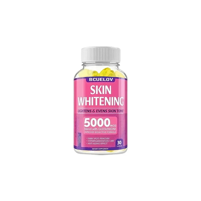 Skin Whitening with L-Glutathione 5000mcg Dark Spot Brightening, Anti-Aging, Antioxidant Capsules