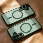 Luxury Matte Case For Samsung Galaxy S26 S25 S24 S23 Ultra Plus FE A56 A36 A26 A17 S25Edge For Magsafe Wireless Charge Cover